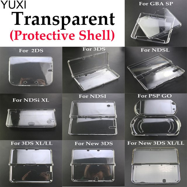 YuXi Transparente Hartschalen-Schutzhülle für Nintendo 3DS XL, LL, 2DS und weitere Modelle - Bild 1