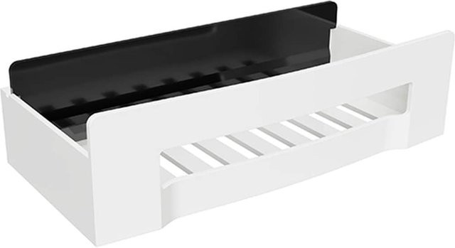 Brillantbad BYTRO Seifenkorb mit Spachtel aus Edelstahl und Kunststoff in Weiß, B/T/H: 11,5 x 22,5 x 6,3 cm - Bild 1