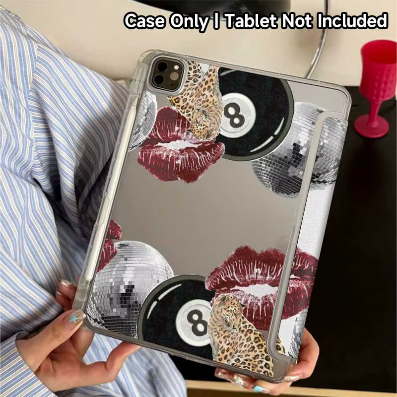 Y-Falt-Ständer Schutzhülle für Apple iPad 10./11. Generation, iPad 10.2, Mini 6/7, Air 7/6/5/4 mit transparenter Acryl-Rückwand in Transparent/Multicolor - Bild 4