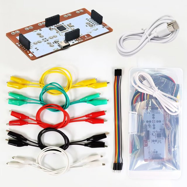 KEYESTUDIO EDU P Kit Starter-Set für Arduino mit Krokodilklemmen, Krokodilkabeln und USB-C Anschluss in Multicolor - Bild 1
