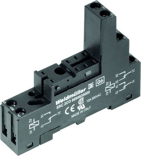 Weidmüller SRC 2CO Relaissockel für RIDERSERIES, Schwarz, L x B x H: 65 x 15,6 x 77,6 mm, 10 Stück - Bild 1