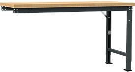 Manuflex Anbauwerkbank Profi Spezial in Anthrazit mit Multiplex-Tischplatte, B/T: 175 x 70 cm - Bild 1