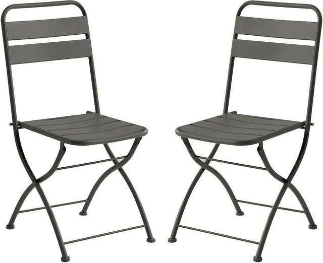 Gartenstuhl Mirmande von Vente-unique in Anthrazitgrau aus Metall - Bild 1