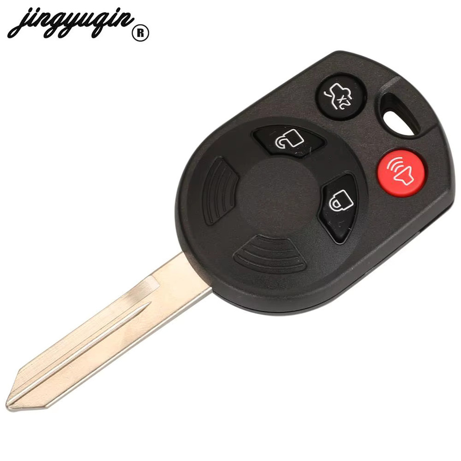 Jingyuqin Smart Auto Schlüssel für Ford C-Max Edge Escape Focus Lincoln Mazda Mercury in Schwarz 315/433 MHz ID63 HU101 Fo38 OUCD6000022 - Bild 1