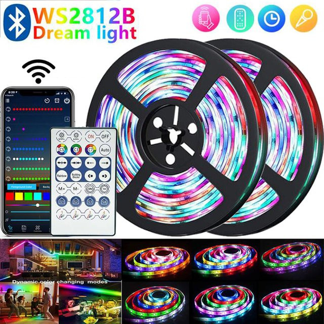 Adiodo RGB-IC Dream Strip Light LED-Leuchte mit Bluetooth App-Steuerung und USB-Anschluss, Multicolour TV-Hintergrundbeleuchtung - Bild 1