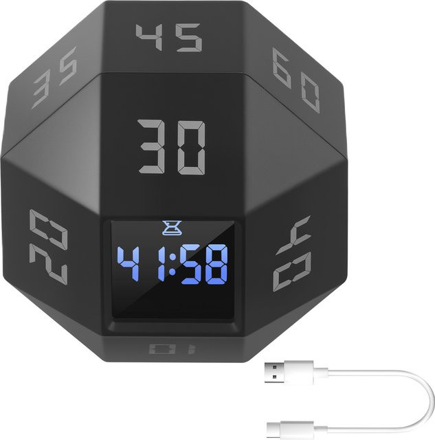 Willstar Cube Timer mit LED Display und Schwerkraftsensor in Schwarz - Bild 1