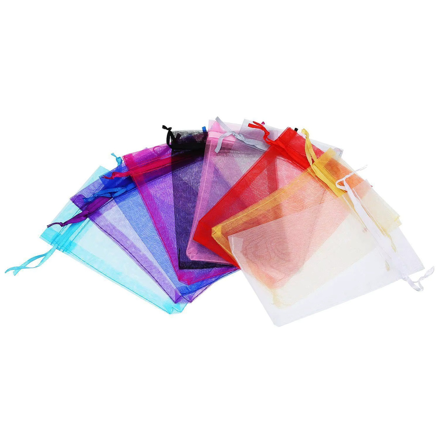 50 Stück Organza-Beutel in Mehrfarbig und Weiß zur Schmuckverpackung und Geschenkaufbewahrung für Hochzeiten - Bild 3