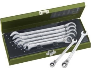 Proxxon MicroSpeeder-Satz 7-teilig aus Chrom-Vanadium-Stahl in Grün und Silber, Schlüsselgrößen 8 bis 19 mm - Bild 1