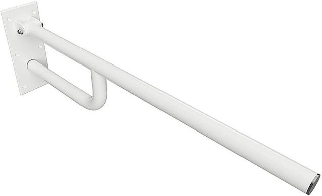 Brillantbad BELP Stützklappgriff aus Stahl in Weiß Matt, B/T/H: 10 x 25 x 76 cm, 120 kg Traglast für Bad und WC zur Wandmontage durch Bohren - Bild 1