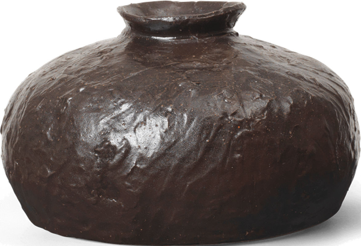 Ferm Living Doro Vase aus Keramik in Braun für Schnittblumen und Dekoration - Bild 1