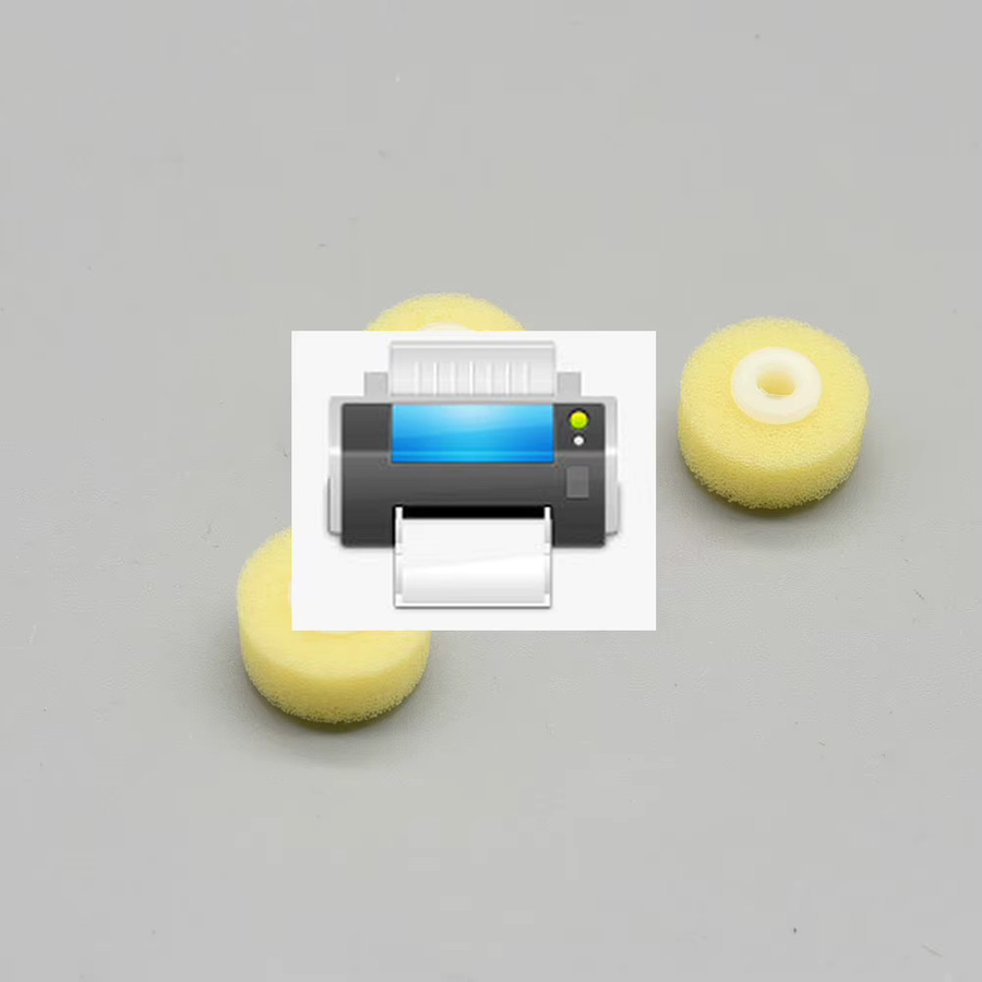 4 Stück OEM Fixier-Schwamm-Radrollen für Xerox 700 770 550 560 C60 C70 C75 J75 DocuColor 240 242 250 252 260 in Gelb - Bild 1
