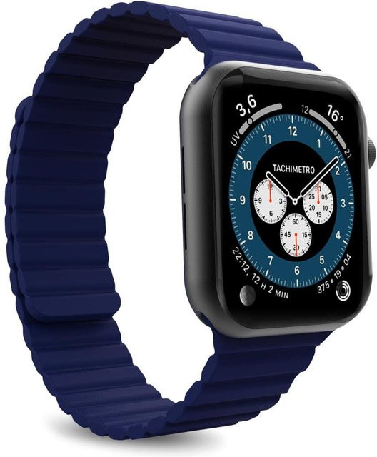 SBS Uhrenarmband Icon Link Band für Apple Watch, Silikon, Space Blue, Unisex - Bild 1