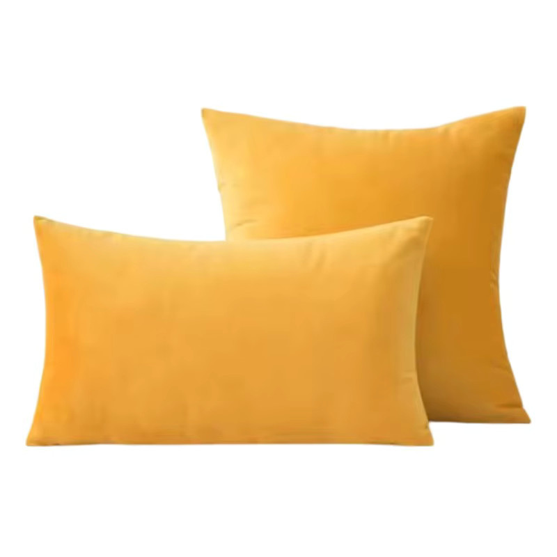 Dekorativer Samt-Kissenbezug von inyahome in Gelb und Gold, Rechteckig, B/H: 30 x 50 cm - Bild 2