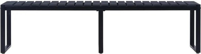 vidaXL Gartenbank aus Eisen und PS-Platte in Schwarz, B/T/H: 180 x 45 x 45 cm - Bild 1