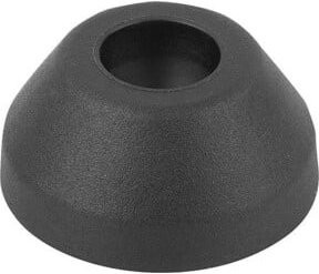 KIPP Antistatischer Teller Form A Ø 49 mm Schwarz aus Thermoplast - Bild 1