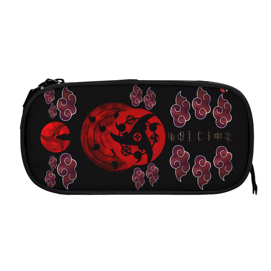 Bandai Naruto Itachi Uchiha Federmäppchen für Jungen und Mädchen, schwarze Anime Stiftbox mit großem Fassungsvermögen - Bild 3