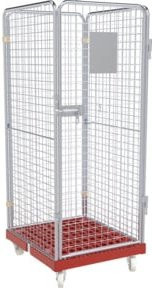 HMH rolltainer ADB 1600 KU Rollcontainer rot silber B/T/H: 72,4 x 81,5 x 9,0 cm - Bild 1