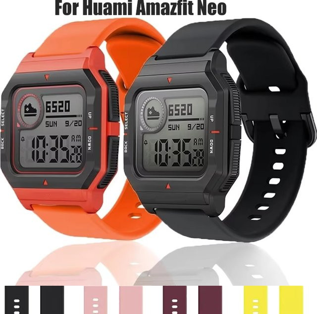 Huami Amazfit Neo Uhrenarmband, Silikon, Schwarz - Bild 1