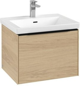 Villeroy & Boch Waschtischunterschrank Subway 3.0 in Braun Matt, Wandmontage mit integrierter Beleuchtung und Innenschubladen, B/T/H: 57,2 x 42,9 x 47,8 cm - Bild 1
