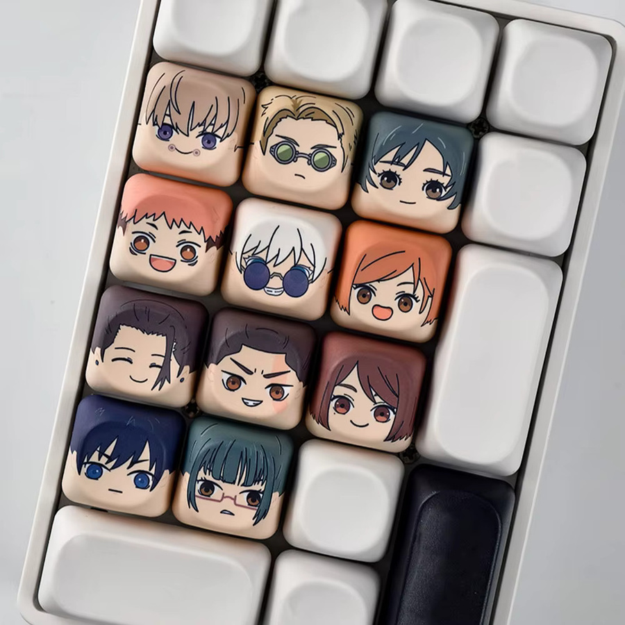 MAIMOOO Jujutsu Kaisen Tastenkappen im MOA-Profil, 11er Set, PBT Material, bunte Anime-Charakter Tastenkappen für deine mechanische Tastatur - Bild 3