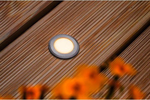 Paulmann LED-Bodeneinbaustrahler rund silberfarben für Außenbereiche, warmweiß, Höhe: 8,2 cm - Bild 3