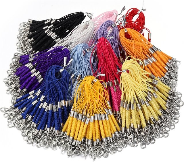 lingsai Karabinerverschluss Lanyard Strap Cord, Nylon, Purple - Bild 1