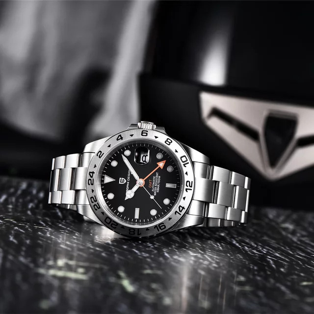 PAGANI Design GMT-Uhr, Automatik, Edelstahl, Saphirglas, 42 mm, Herren - Bild 1