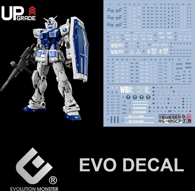 EVO Gundam RG-40GCP Hochpräzise fluoreszierende Wasserschiebeaufkleber, Zubehör - Bild 1