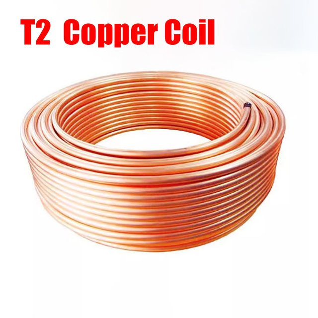 Weiches Kupferrohr aus 99,9 % reinem Kupfer, 1 Meter Länge, Farbe Gold/Orange - Bild 1