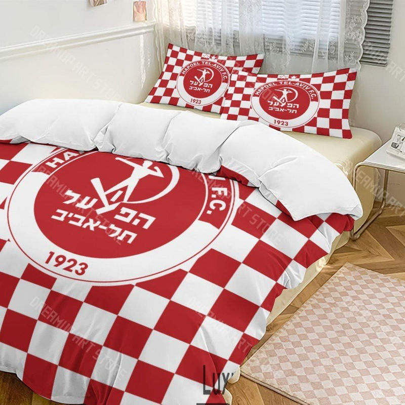 Bettwäsche Set Hapoel Tel Aviv mit Bettbezug und Kissenbezug von JMG Household Supplies in Rot, B/H: 180 x 210 cm - Bild 2