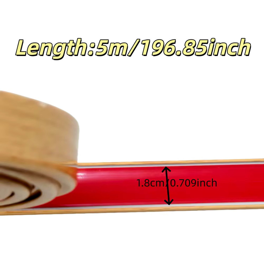 Selbstklebender U-förmiger Kantenstreifen aus PVC in Braun, 5 m x 1,8 cm für Schrankkanten und Desktop-Kantenschutz - Bild 2