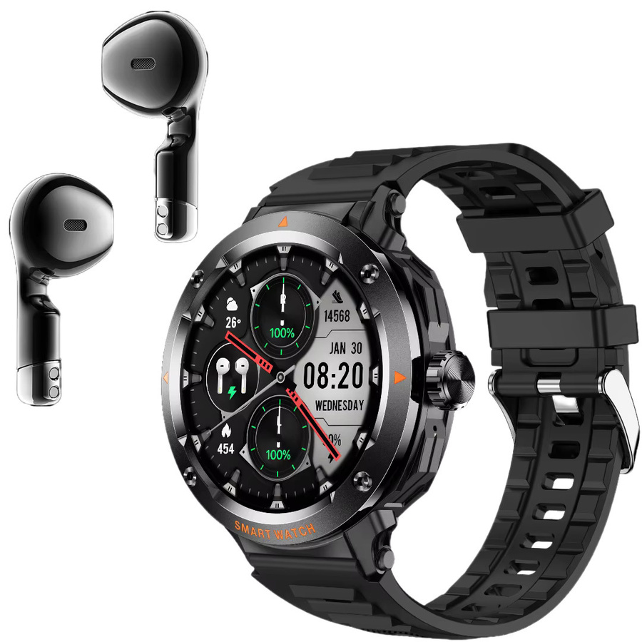 Bytelike Smartwatch, Schwarz, Silikon, Herren - Bild 4