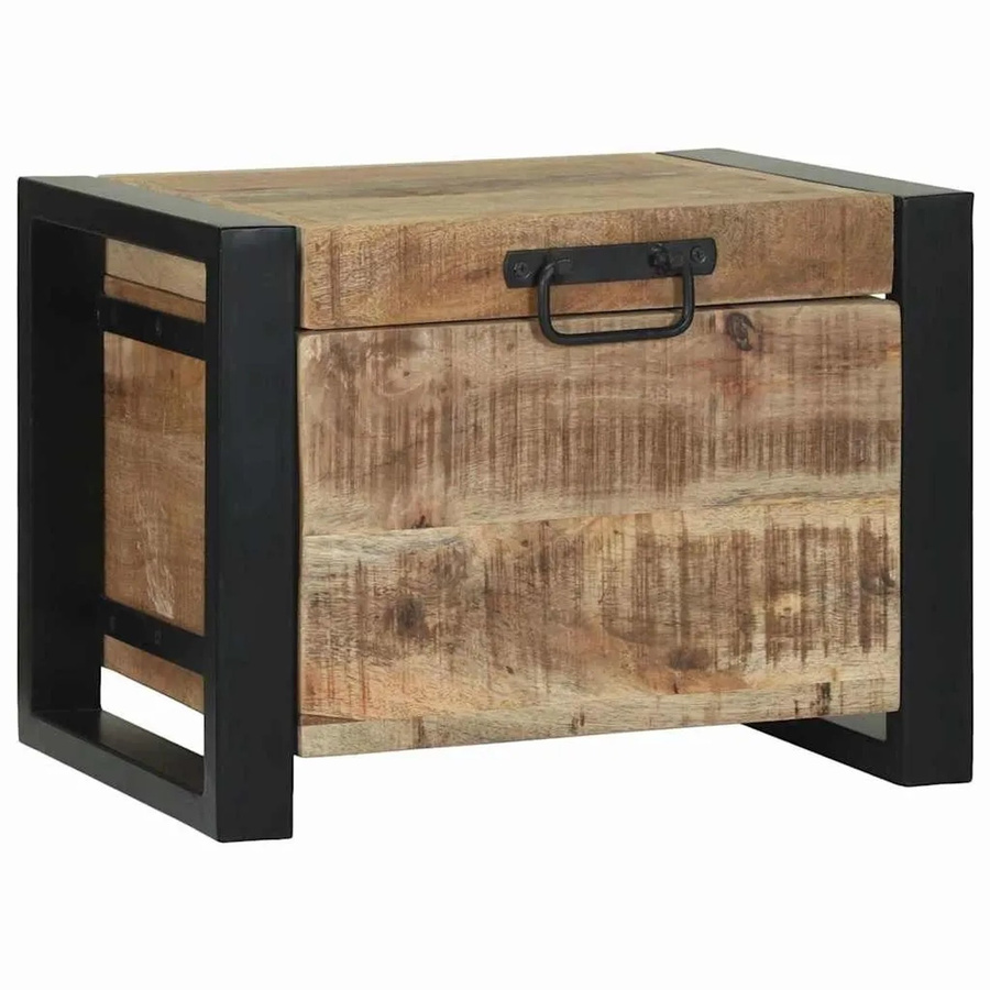 vidaXL Aufbewahrungstruhe aus Massivholz Mango in Braun B/T/H: 40 x 30 x 30 cm - Bild 2