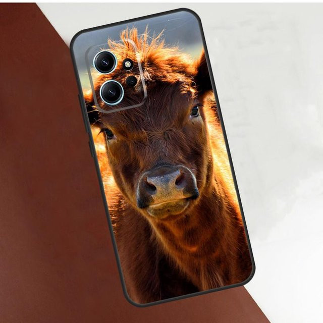 Handyhülle mit lustigem Kuhgesicht für Xiaomi Redmi Note 10 11 12 13 14 15 Pro Plus und Redmi 10C 12C 13C 14C 15C in Multicolour - Bild 1