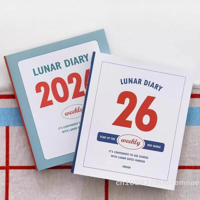 ZYAS Terminplaner 2026 Minimalistisches Tagebuch mit Kalender und Wochenplaner in Blau als Retro-Journal und Studienplaner für Studenten mit Softcover - Bild 2