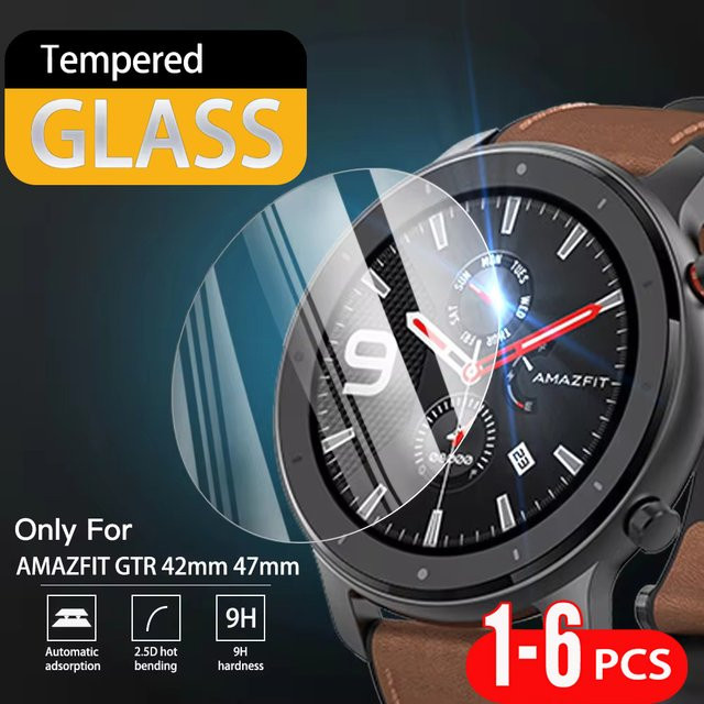 Huami Screen Protector Glas, Amazfit GTR 47mm 42mm, transparent - Bild 1
