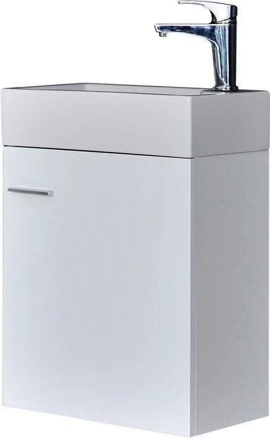 Sanicomfort Einzelwaschtisch in Weiß Hochglanz mit einer Breite: 45 cm - Bild 1