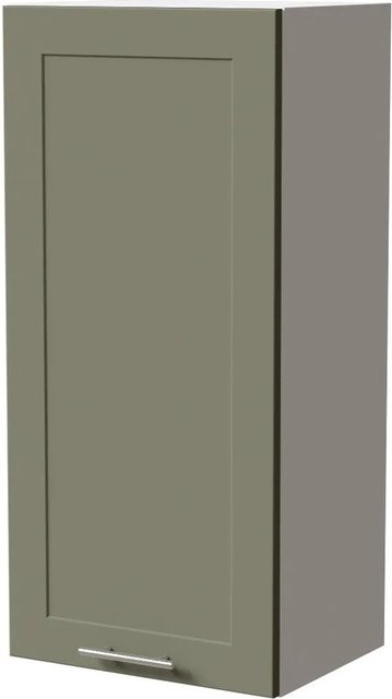 Feldmann-Wohnen Hängeschrank Oslo Küchenschrank Weiß und Reed Green Matt B/T/H: 45 x 32,5 x 96 cm - Bild 1