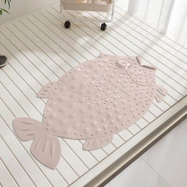 Anti-Rutsch-Badematte für Badezimmer und Dusche in Pink mit Tier-Design, B/T: 64 x 35 cm - Bild 1