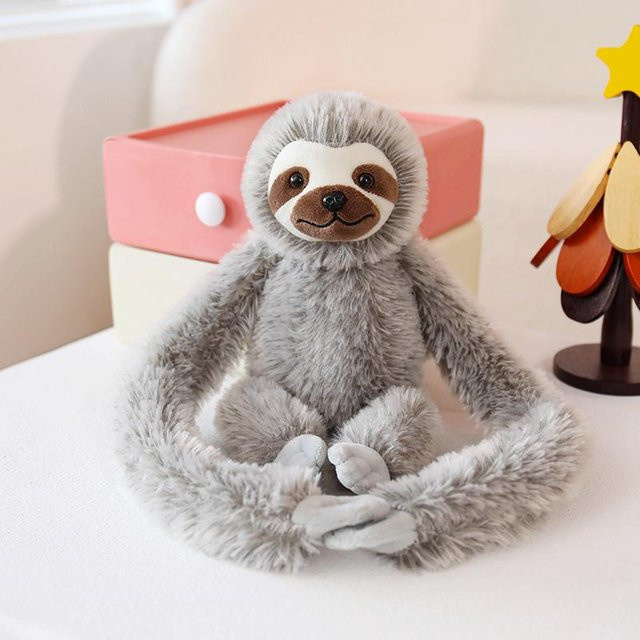Yiran toy Faultier Stofftier, Plüsch, 30cm, Grau - Bild 1