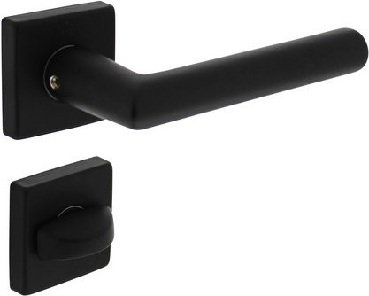 Intersteel Türdrücker Broome WC in Schwarz aus Aluminium, B/H: 55 x 55 mm, Stift: 8 mm - Bild 1