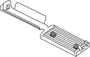Hellermann Tyton Flachbandkabelhalter FKH25A-HIR-BK-C1 schwarz 31mm - Bild 1