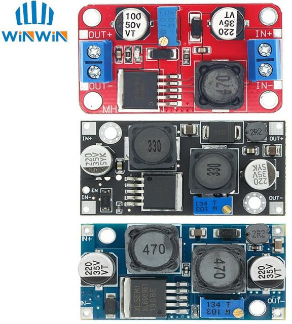 AITEWIN ROBOT XL6009 XL6019 Upgrade Automatisches DC-DC-Step-Up-Step-Down-Konverter-Stromversorgungsmodul 20 W, Farbe: Rot, Eingangsspannung: 5–32 V, Ausgangsspannung: 1,3–35 V - Bild 1