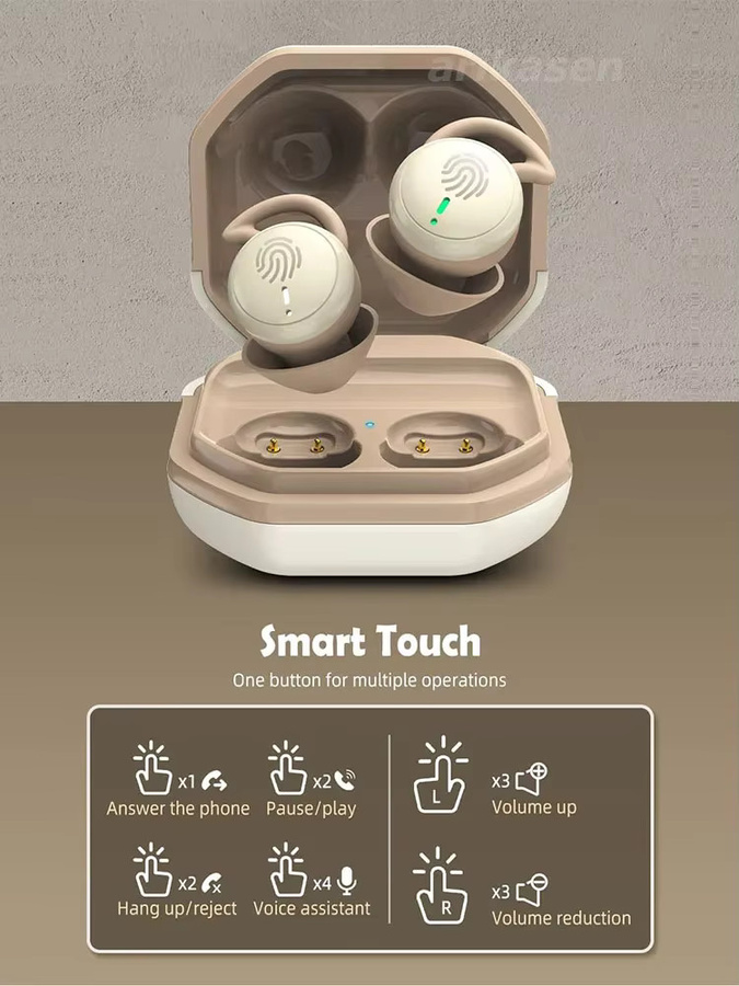 Arikasen Bluetooth-Ohrhörer in Black, kabellose In-Ear Schlaf-Ohrstöpsel mit Geräuschunterdrückung für kleine Ohrkanäle - Bild 2