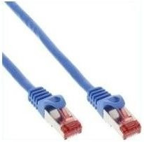 InLine Cat6 Ethernet LAN Patchkabel S/FTP RJ-45 auf RJ-45, Blau, Länge: 50 cm - Bild 1