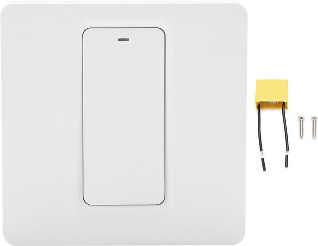 Neoglint ZigBee Smart Wandschalter 1-fach Druckknopf Fernbedienung für Tuya, Weiß - Bild 1