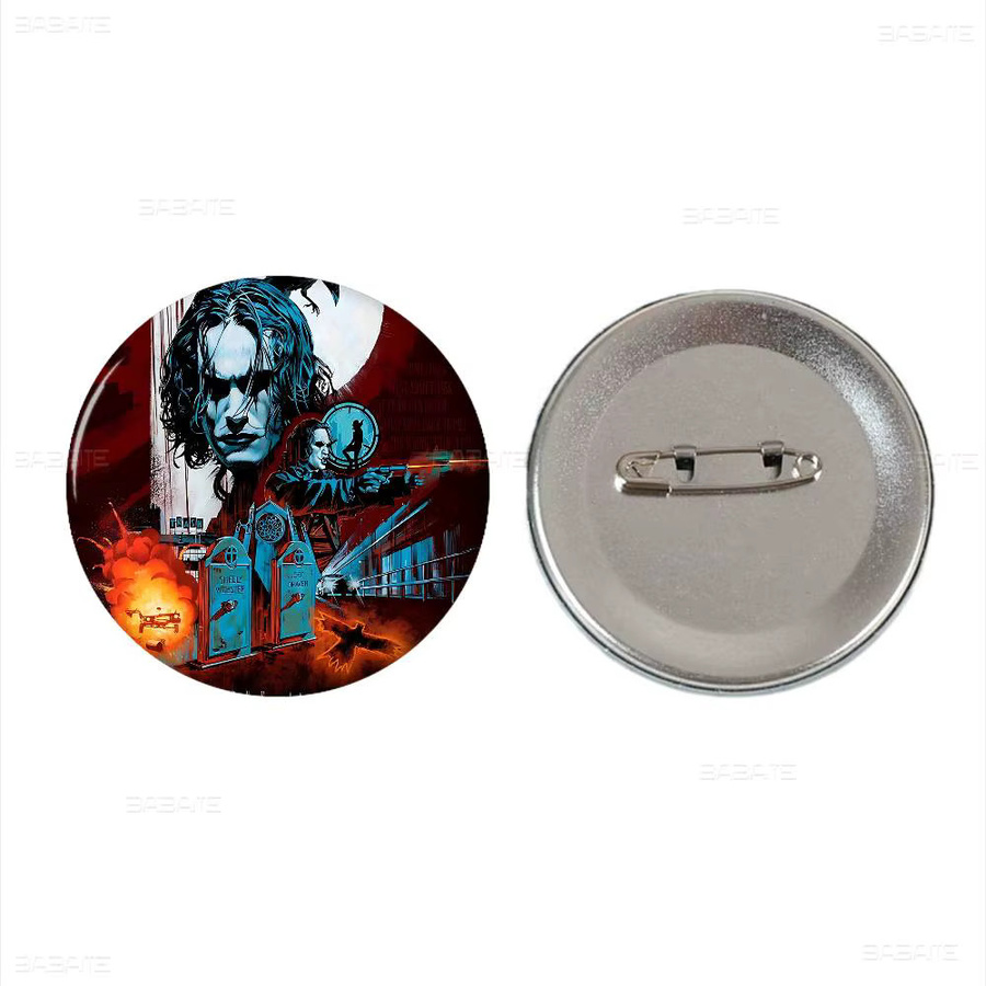 The C-Crow Horror Button Pin, Unisex - Bild 6