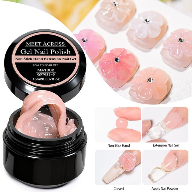 MEET ACROSS Aufbaugel, 15 ml, Glänzend, HEMA/TPO frei - Bild 1