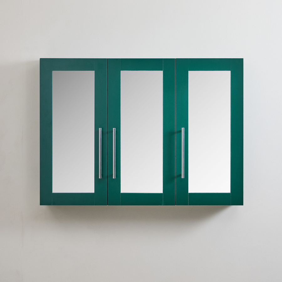 Spiegelschrank HudsonReed in Grün mit Glastüren und Soft-Close-Funktion, B/H: 90 x 65 cm - Bild 1