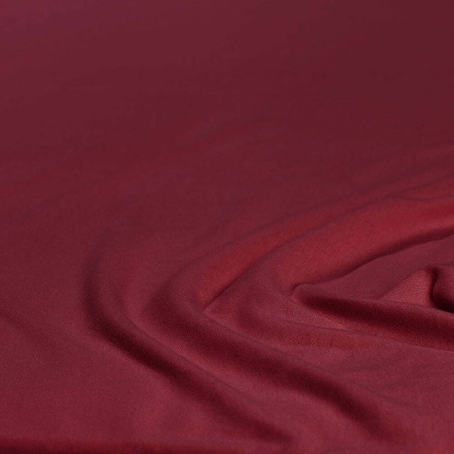 Decoper Mako-Feinjersey Spannbettlaken aus 100% Baumwolle, Farbe: Bordeaux, B/L: 140-160 x 160 cm - Bild 1